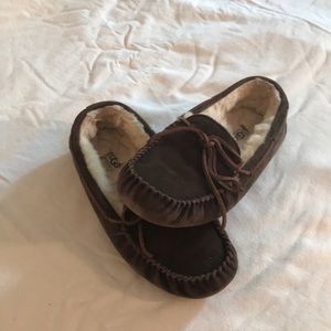 UGG Mocs with fleece inner in very good condition